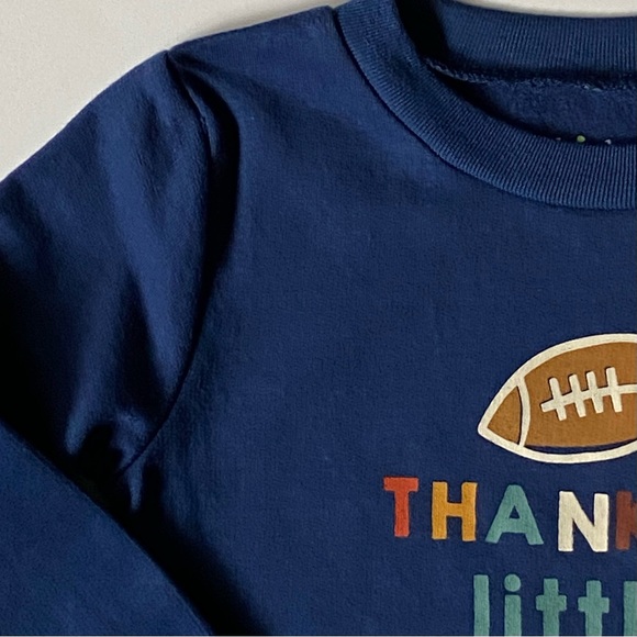Thanksgiving Sweatshirt size 24 Months Chick Pea. Thankful Dude Football EUC - Picture 6 of 10